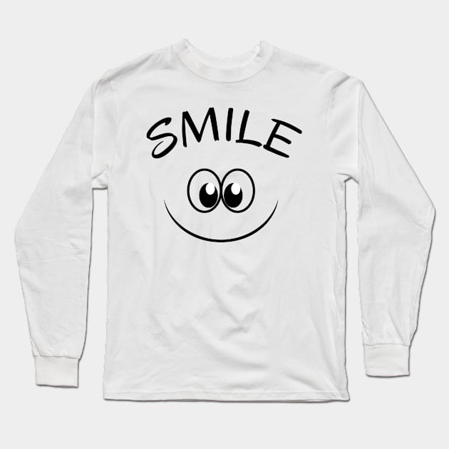 Smile T-Shirt Long Sleeve T-Shirt by Tatsiana design